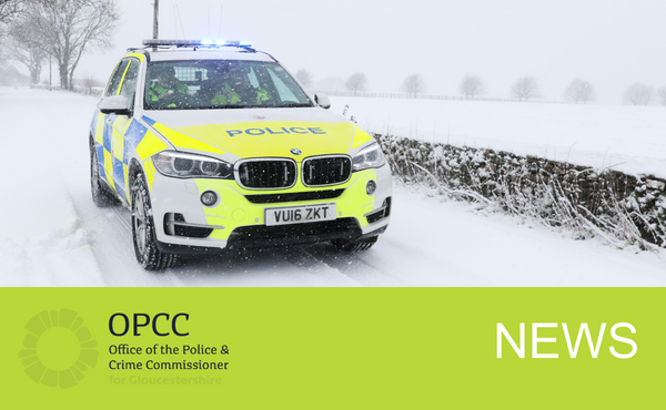 Police car in snow